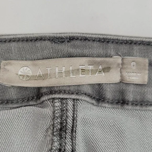 Athleta Sculptek Skinny Ankle Jeans Light Gray Size 0 - Picture 6 of 10
